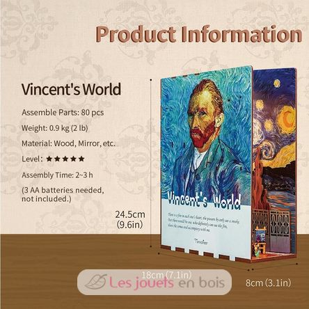 Book Nook Le monde de Vincent T-TQ113 Tonecheer 5