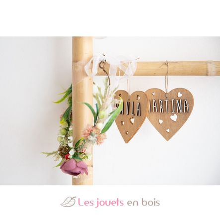 Cœur de Noël personnalisable bois naturel VI-CR10 Vintiun 5
