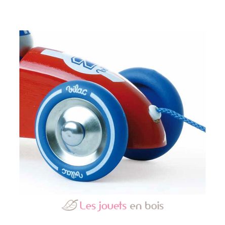 Voiture de course rouge et bleue V2309R Vilac 2