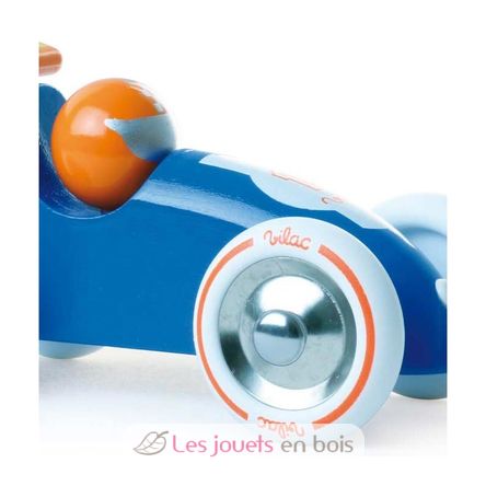 Voiture de course bleue et orange V2309Y Vilac 2