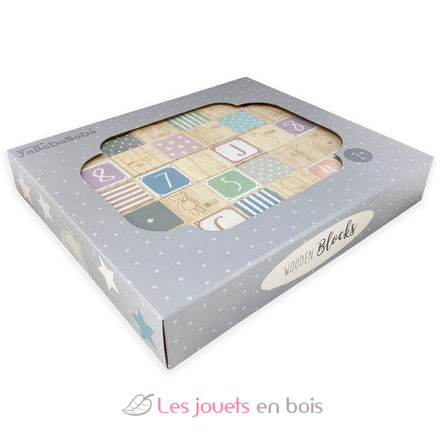 Cubes en bois Alphabet JAB-W7164 JaBaDaBaDo 2