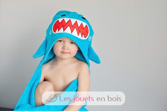 Serviette de bain enfant - Sherman le requin ZOO-122-001-009 Zoocchini 4