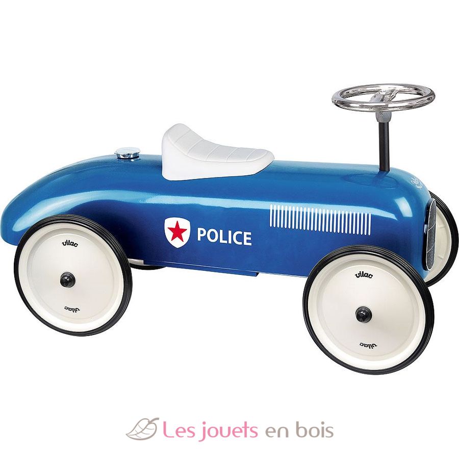 Porteur Enfant Voiture à Pousser Bleu Ciel – GOKI – Jouet En Métal Solide