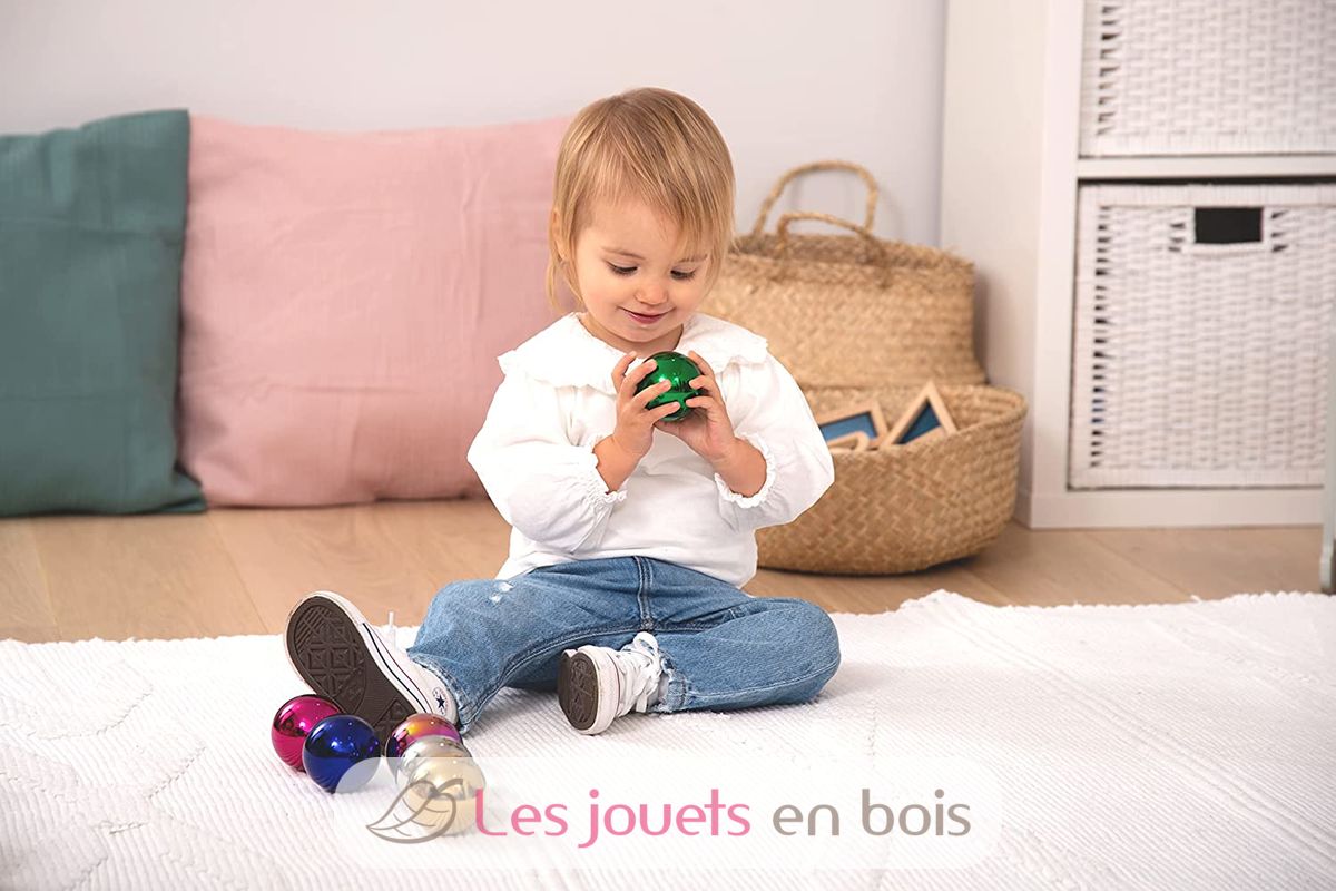 TickiT 72265 – 6 Boules Sensorielles Réfléchissantes En Acier Inoxydable – Wobble, Shake, Rattle – Pour Tous âges, Idéal Pour Enfants SEND