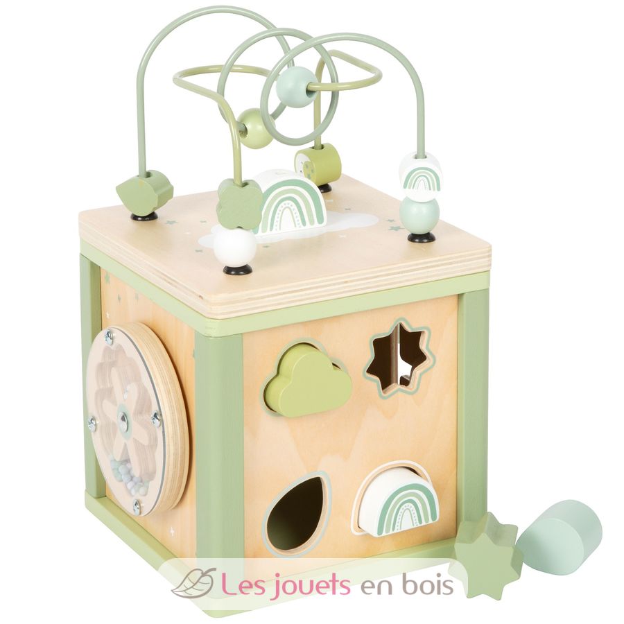 Cube de motricité vert - small foot - les jouets en bois