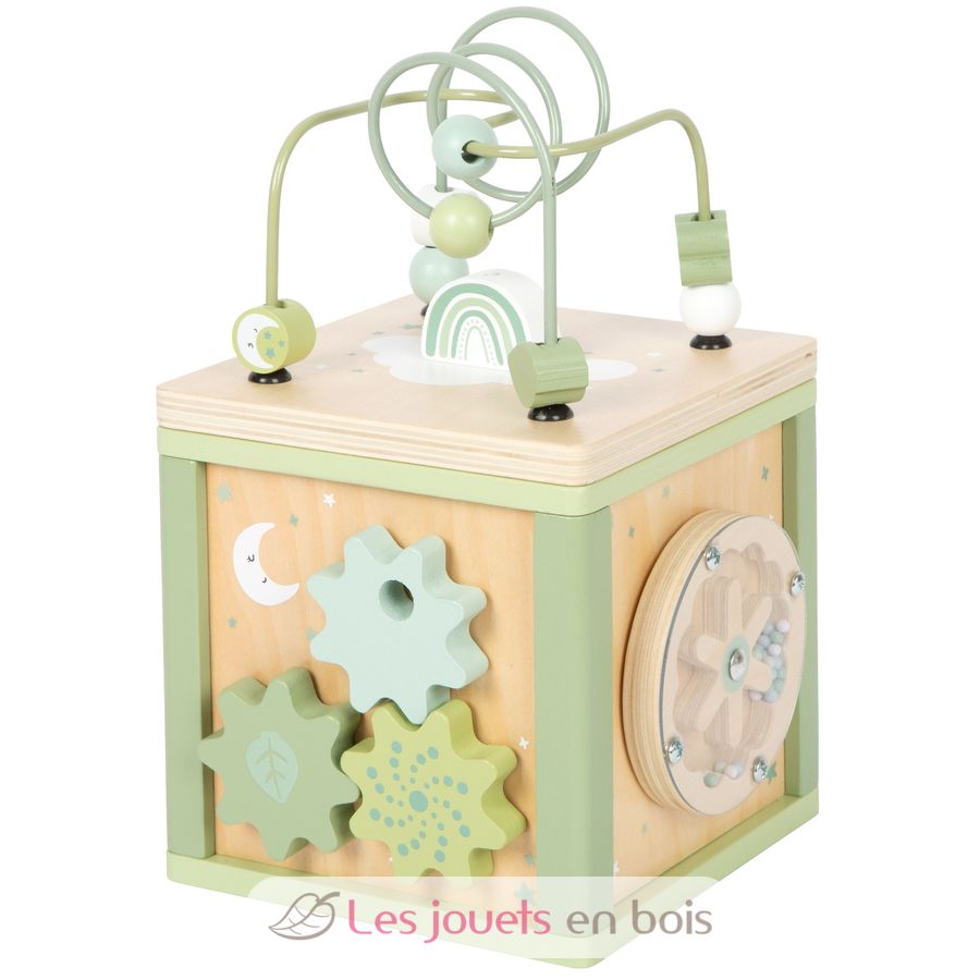 Cube de motricité vert - small foot - les jouets en bois