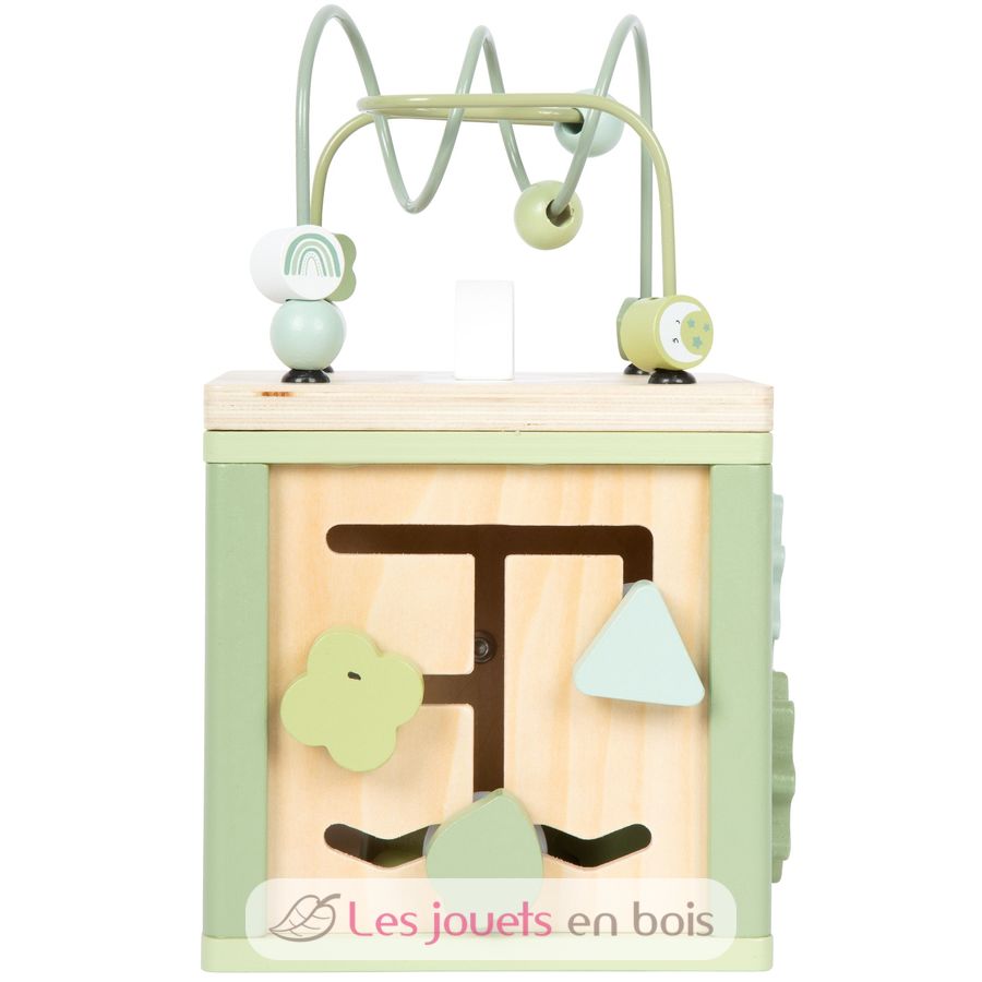Cube de motricité vert - small foot - les jouets en bois