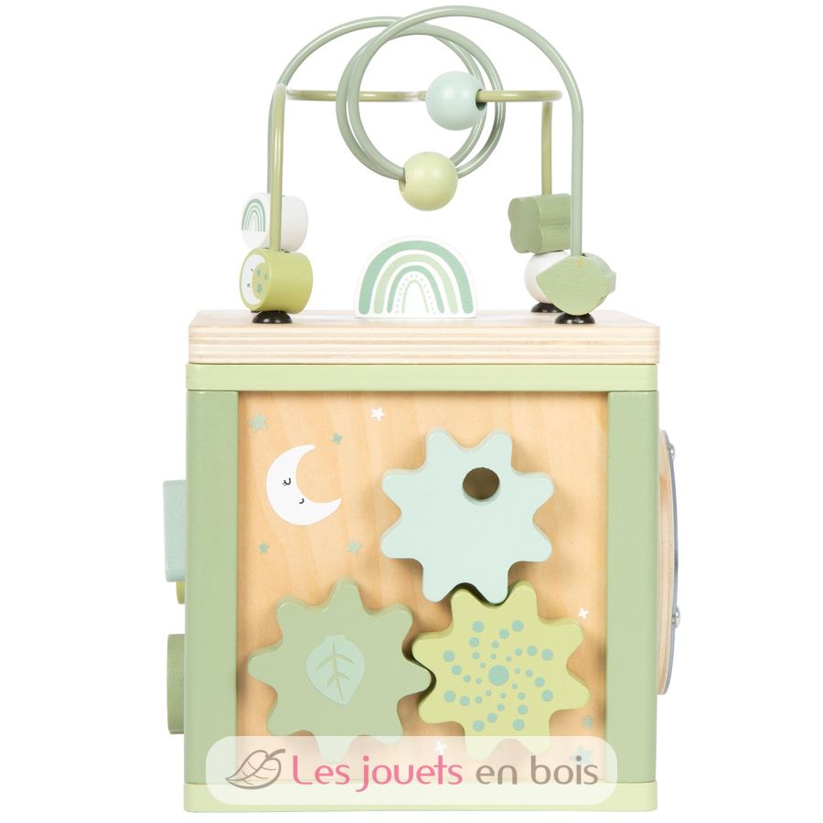 Cube de motricité vert - small foot - les jouets en bois