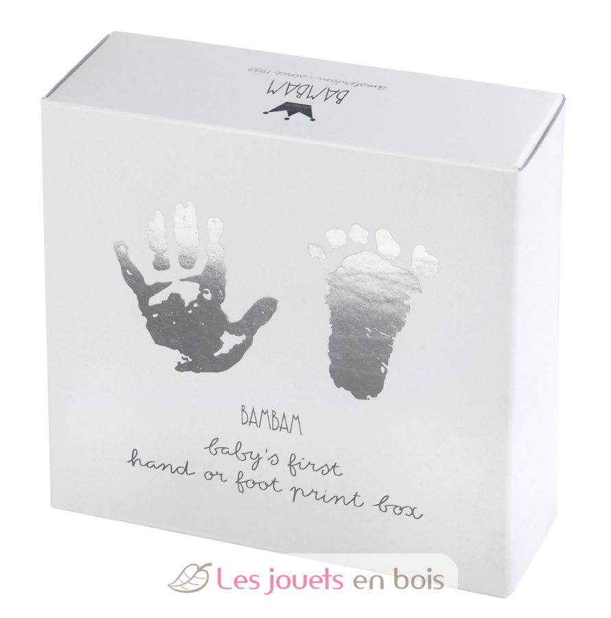 Kit Empreinte Pieds & Mains Bébé – Cadre Toile 25x36 Cm Avec Animaux Mignons, Encre & Barre Suspension – Souvenir Émouvant Naissance & Baptême