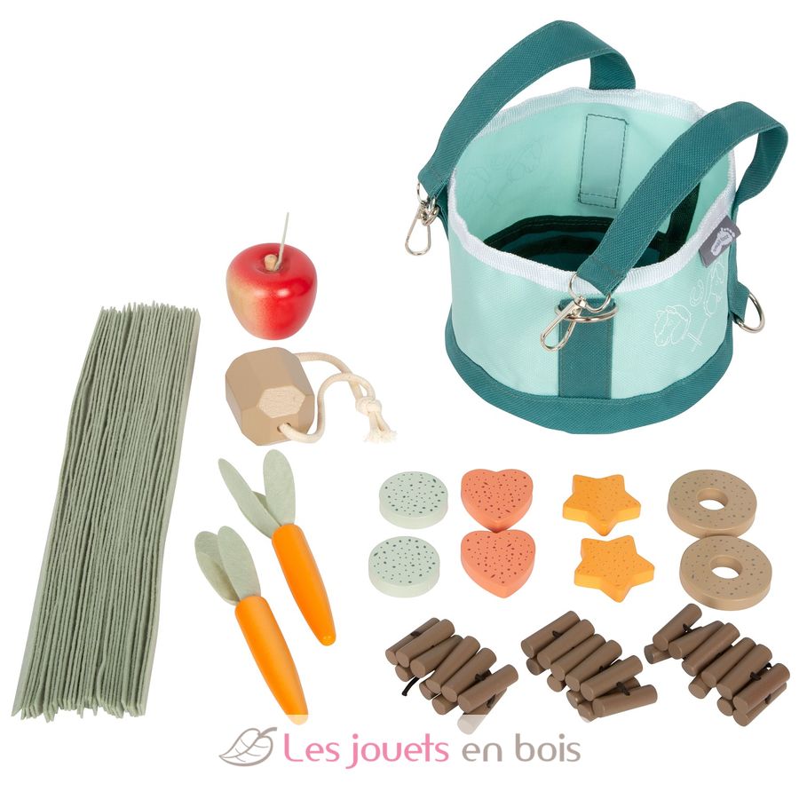 Kit de soins pour chevaux avec sac rouge - Small foot - Les jouets en bois Kit de soins pour chevaux avec sac rouge - Small foot - Les jouets en bois