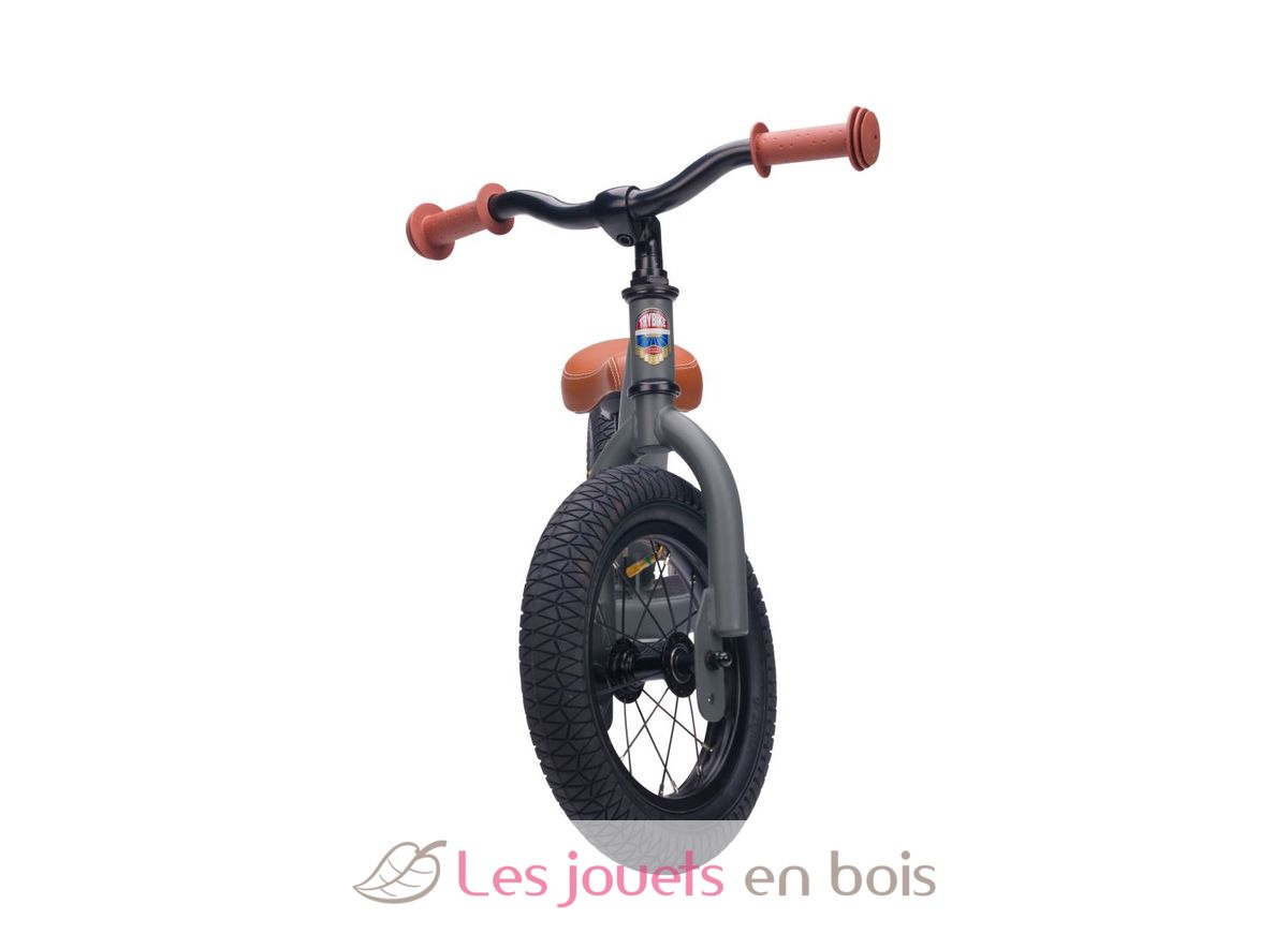 Trybike Draisienne acier vintage rose mat - Vélo sans pédales 2 à 6 ans