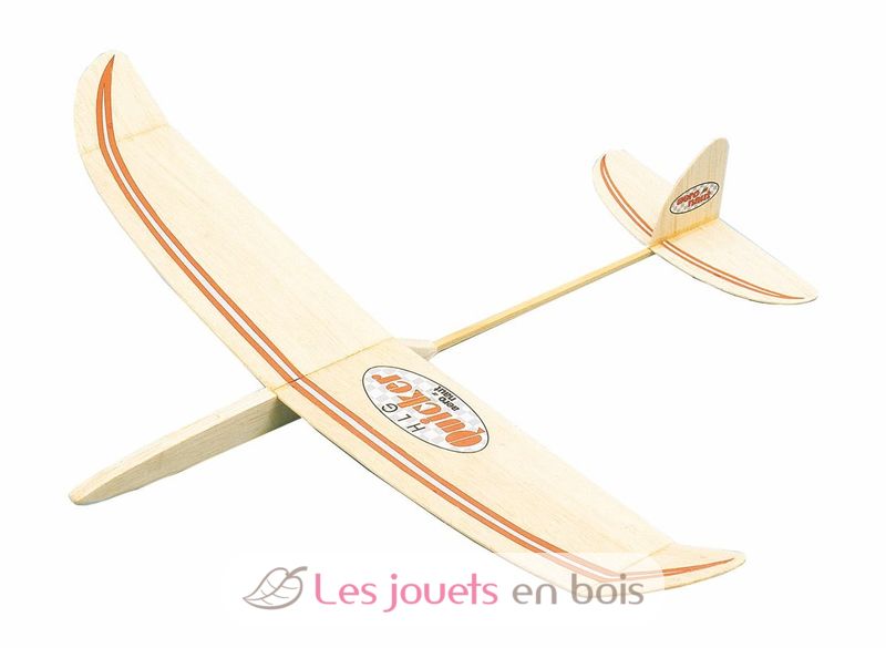 Construction en kit de planeur en bois balsa et lanceur - Corvus