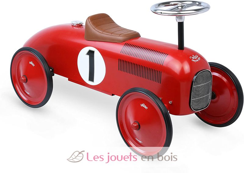 Porteur voiture de course en métal rouge Vilac. Un porteur Ref 1049