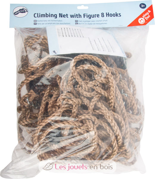 Corde à Grimper Small Foot – 200 Cm, Résistante Aux Intempéries, Crochet De Sécurité, Repose-pieds, Charge 100 Kg, Dès 3 Ans