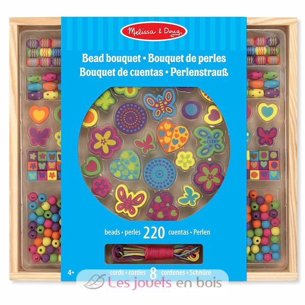 Bouquet de perles en bois - Melissa and Doug 14169 - Perles pour enfant