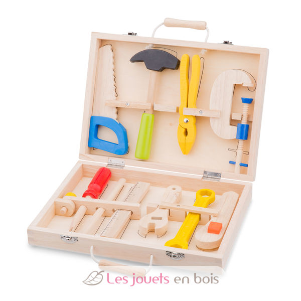 Boite à outils jouets en bois pour imiter papa, New Classic Toys