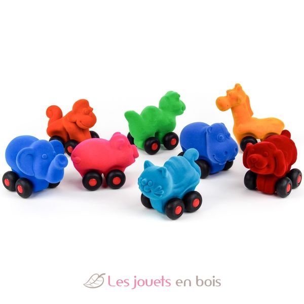 Lot de 8 micro animaux roulants - Rubbabu - De 1 à 6 ans