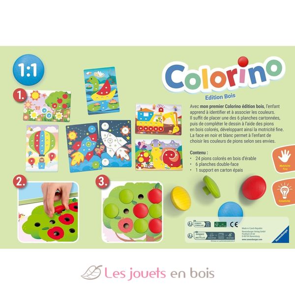 Jeu éducatif - RAVENSBURGER - Mon Colorino - Briques en bois