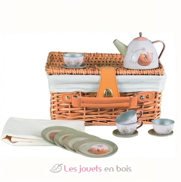 Panier pique nique dinette Forêt - Egmont Toys 540053 - Service à thé en  métal pour enfant