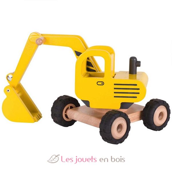 Pelleteuse - Goki 55898 - Véhicule de chantier - Jouet en Bois