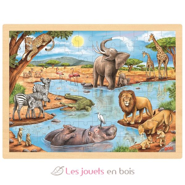 Puzzle en bois 96 pièces découverte de la nature jeu enfant