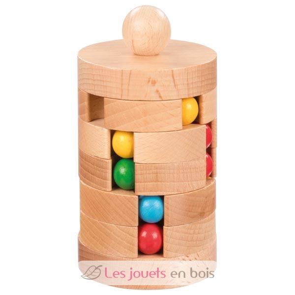 Tour des billes - Goki 57465 - Casse-tête en bois - Jeu de logique