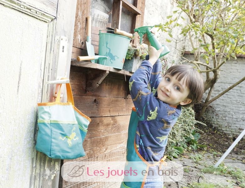 Kit petit jardinier accessoires pour enfant en plastique Gants + petits  outils + arrosoir + tondeuse + brouette Esschert Design
