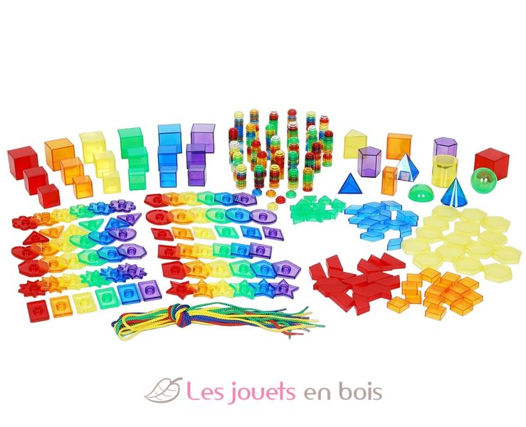 60x Solides Géométriques Montessori Formes 3D Blocs De