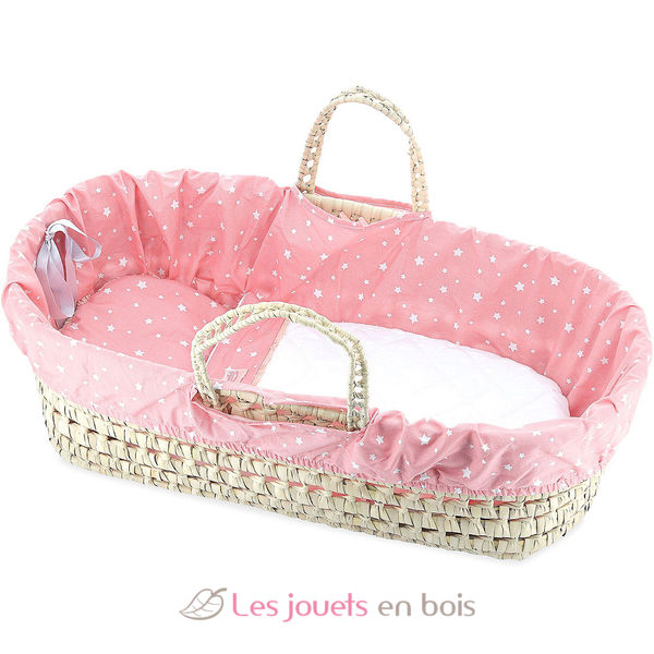 Couffin pour poupée 50 cm garnissage Corail - Petitcollin 800080