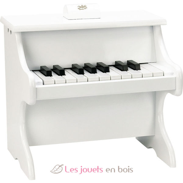 Piano blanc 18 touches avec partitions - Vilac 8374 - Jouet d'éveil musical