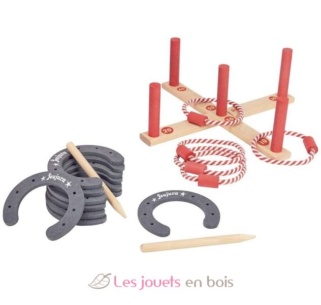 Jeu De Lancer D'anneaux Sur Bois De Renne Gonflable - 2 Rennes, 8 Anneaux, 2 Nez De Clown, 1 Pompe - Pour Fêtes De Noël, Jeux En Famille, Extérieur