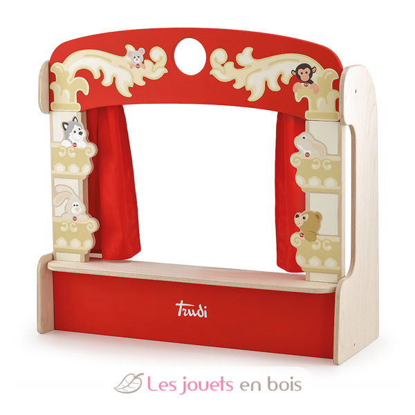 Petit théâtre de marionnettes pour enfant - Sevi 88014 - Théâtre en bois