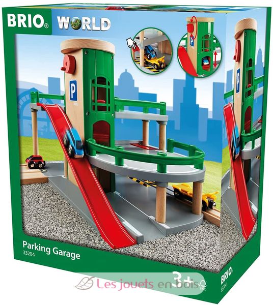 BRIO® WORLD Plaque tournante mécanique pour circuit de train bois 33361