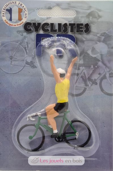 Figurine cycliste D Vainqueur Maillot jaune - Cycliste miniature fabriqué  en France