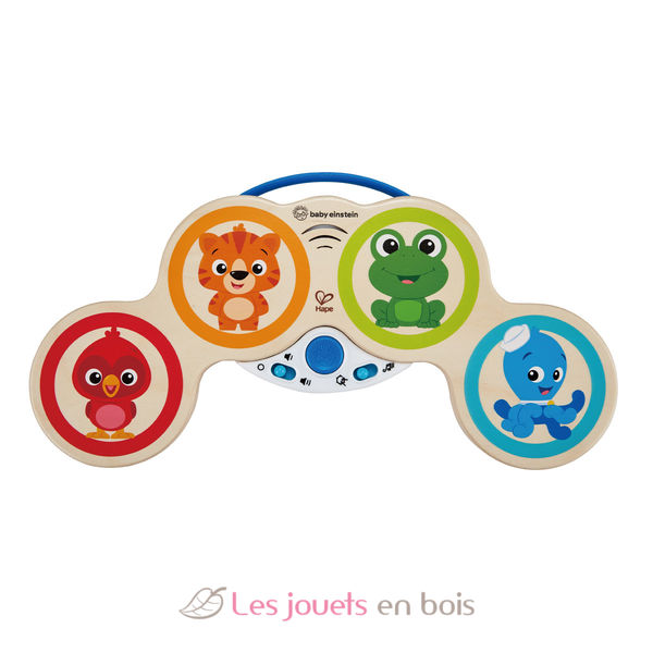 Toy Enfants Tambour en bois Jouet éducatif Bébé Jouet musical, Tambour  double face, Vert Vert