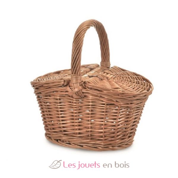 Panier osier, Panier pique nique, Panier decoration, Panier rangement  enfant, 42x32x40cm (+/-1cm), 100% Naturel