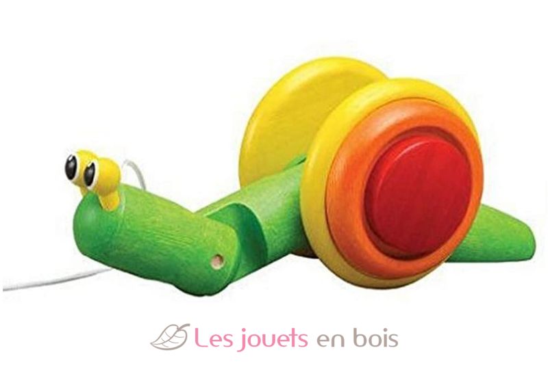 L'escargot, un jouet à tirer en bois Plan Toys
