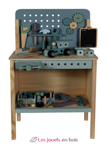 GJCrafts Établi En Bois Jouet Bricoleur Avec Outils - Jeu Éveil Construction Enfants 3 Ans+