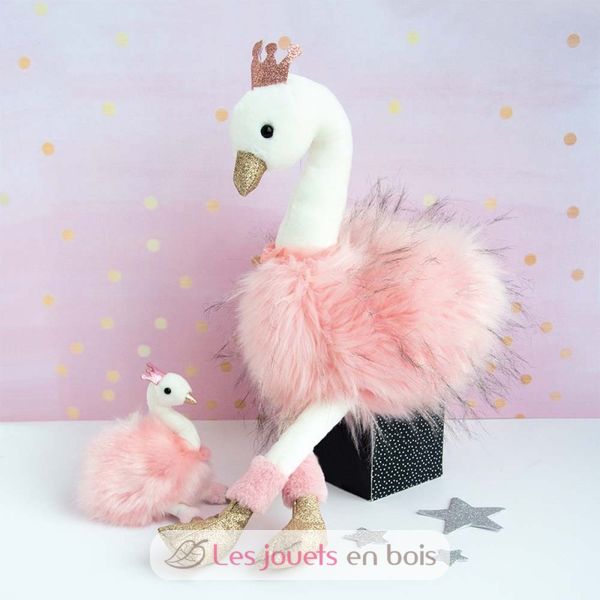 peluche cygne rose