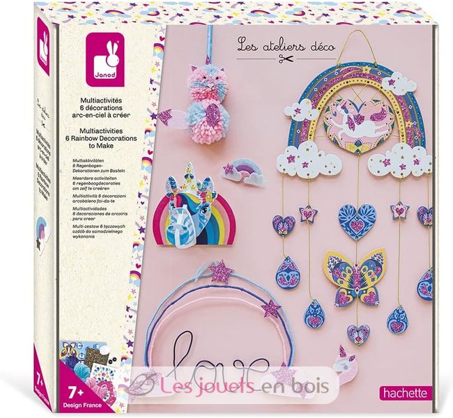 Kit Créatif - Coffret multi-activités Arc-en-ciel - Janod Kit Créatif - Coffret multi-activités Arc-en-ciel - Janod