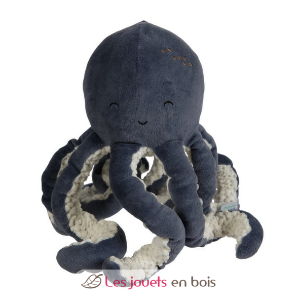 Peluche Pieuvre Bleu Ocean De La Marque Little Dutch