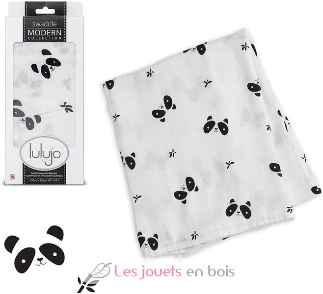 Lulujo Lange En Bambou 120 X 120 Cm - Couverture Douce Et Polyvalente Pour Bébé
