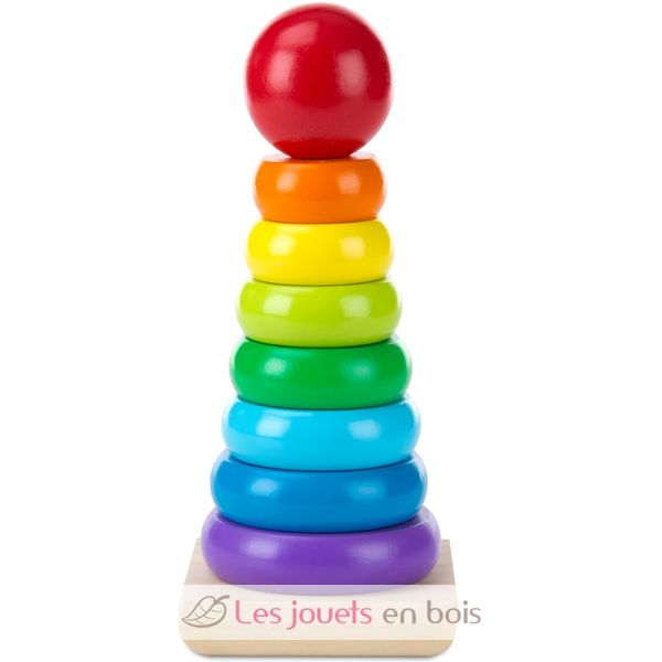 Empilable arc en ciel Melissa and doug 10576 jouets en bois a empiler jeu d eveil
