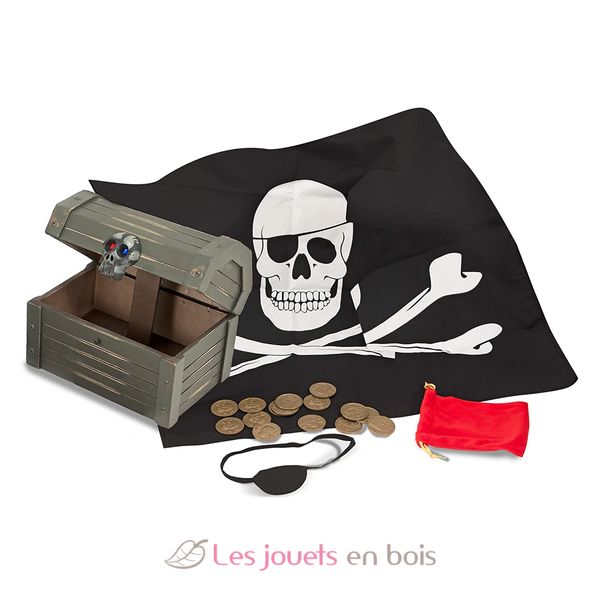 Coffre pirate avec compartiment secret en bois de palette par