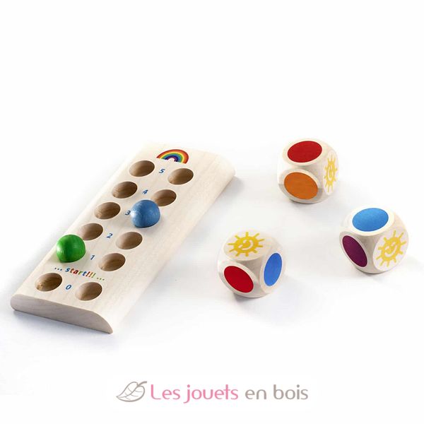 Arc-en-ciel en bois multicolore - HOPTOYS