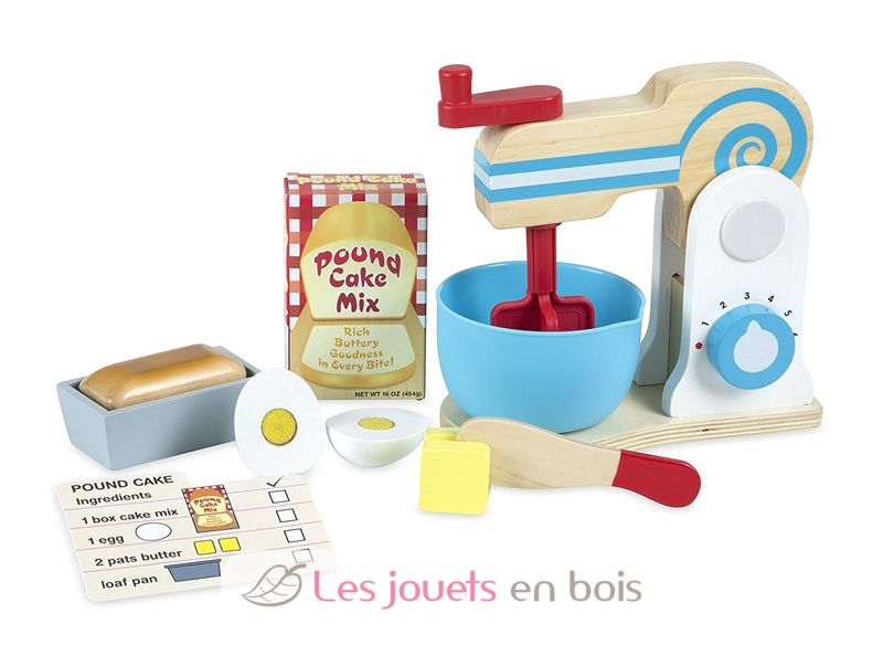 Melissa and Doug 19840 Ensemble avec mixeur en bois sur socle