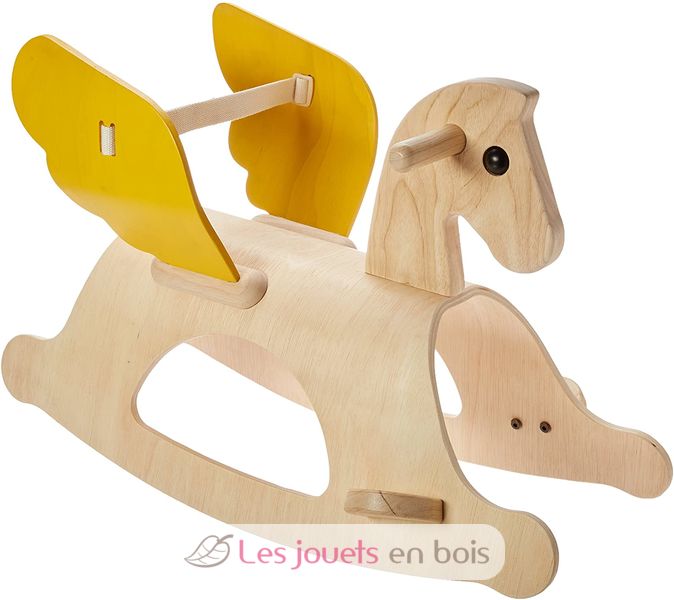 Cheval à bascule bois caramel