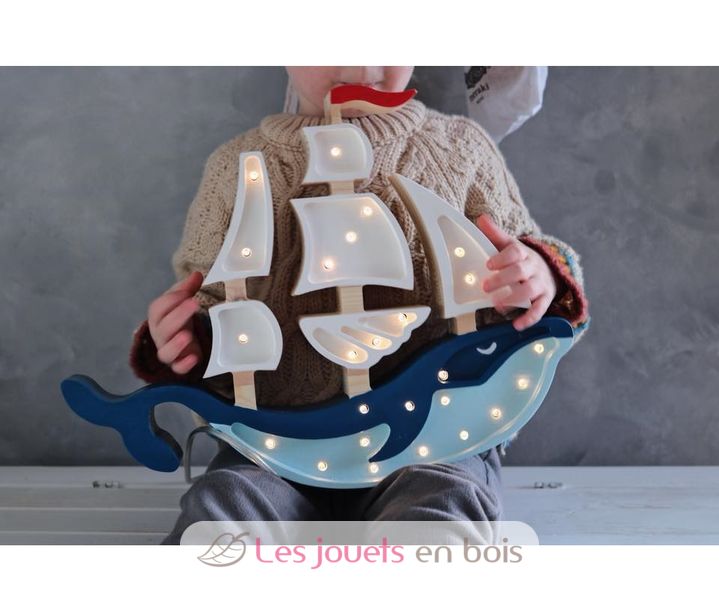 Lampe de chevet veilleuse Enfant - Baleine Bleu
