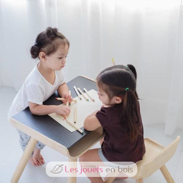 Bureau pour enfant - Plateau noir en planwood