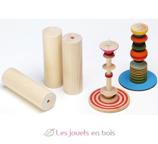 The Cool Tool – PLAYMAKE – Atelier De Bricolage 4 En 1 En Bois – Scie Sauteuse, Ponceuse, Perceuse, Tour à Bois – Compatible Plaques LEGO – Dès 6 Ans – Fabrication Autrichienne